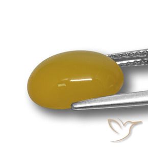 Agata Giallo ricco naturale da 4.23 ct, Ovale, Traslucido
