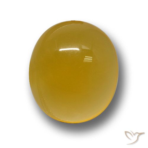 4.47ct Naturale Giallo intenso Agata, Ovale, Traslucido