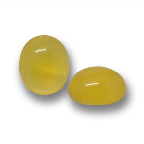 Agata naturale giallo da 11,90 ct, taglio ovale, traslucido