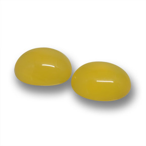 Agata naturale giallo da 11,90 ct, taglio ovale, traslucido