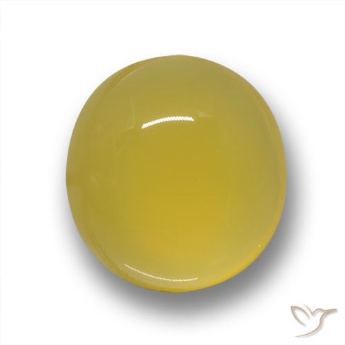 6.56ct Naturale Giallo medio Agata, Ovale, Traslucido