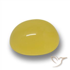 Agata Giallo medio naturale da 4.03 ct, Ovale, Traslucido