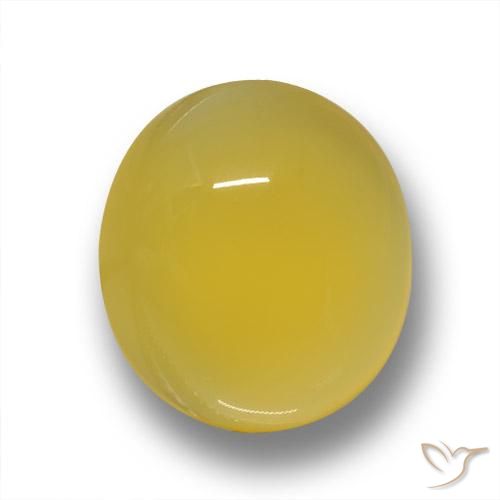3.58ct Naturale Giallo miele Agata, Ovale, Traslucido