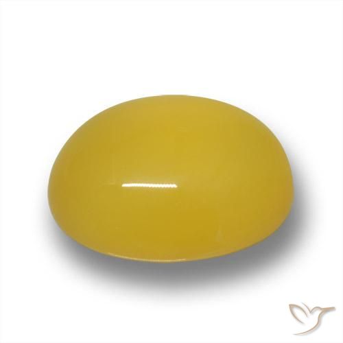 Agata Giallo miele naturale da 3.58 ct, Ovale, Traslucido