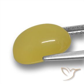 Agata Giallo Toscana naturale da 4.05 ct, Ovale, Traslucido
