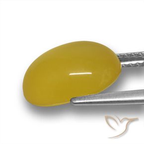 Agata Giallo miele naturale da 4.50 ct, Ovale, Traslucido