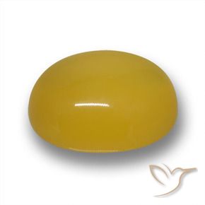 Agata Giallo intenso naturale da 3.62 ct, Ovale, Traslucido
