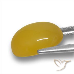 Agata Giallo intenso naturale da 3.62 ct, Ovale, Traslucido