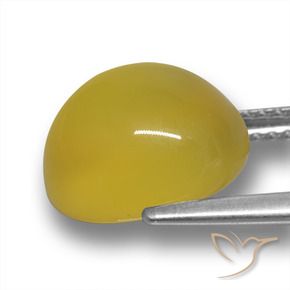 Agata Giallo Toscana naturale da 5.11 ct, Ovale, Traslucido