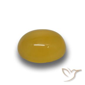 Agata Giallo intenso naturale da 4.96 ct, Ovale, Traslucido