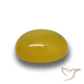 Agata Giallo intenso naturale da 3.64 ct, Ovale, Traslucido