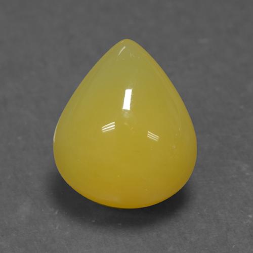 Agata Giallo miele naturale da 5.54 ct, Forma a pera, Traslucido