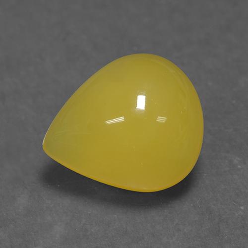 Agata Giallo miele naturale da 5.54 ct, Forma a pera, Traslucido