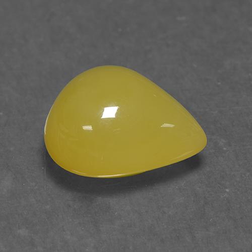 Agata Giallo miele naturale da 5.54 ct, Forma a pera, Traslucido