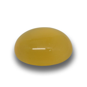 Agata Giallo miele naturale da 8.00 ct, Taglio ovale, Traslucido