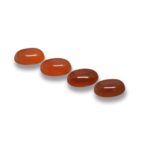 Gemme di agata rosso medio naturale da 2,29 ct, taglio ovale, traslucido