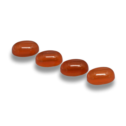 Agata naturale rosso da 2,59 ct, taglio ovale, traslucido