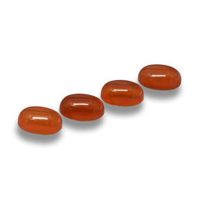 Agata naturale rosso da 2,59 ct, taglio ovale, traslucido