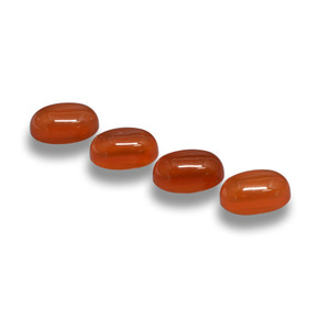 Agata naturale rosso da 2,59 ct, taglio ovale, traslucido