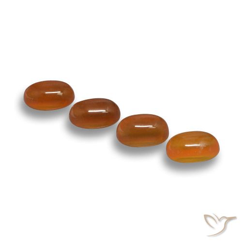Gemme di Agata Arancione Ambra naturale da 2.41 ct, Ovale, Traslucido