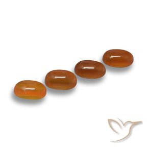 Gemme di Agata Arancione Ambra naturale da 2.41 ct, Ovale, Traslucido