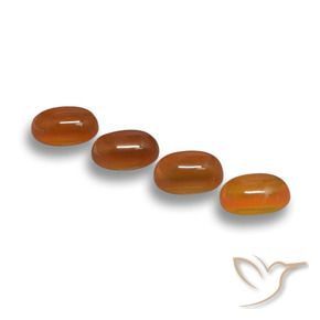 Gemme di Agata Arancione Ambra naturale da 2.41 ct, Ovale, Traslucido