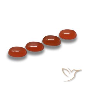 Gemme di Agata Rosso fuoco naturale da 2.15 ct, Ovale, Traslucido