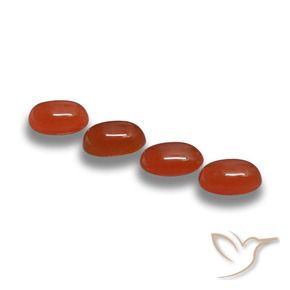 Gemme di Agata Rosso fuoco naturale da 2.15 ct, Ovale, Traslucido