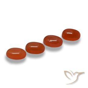 Gemme di Agata Rosso medio naturale da 2.68 ct, Ovale, Traslucido