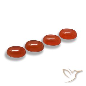 Gemme di Agata Rosso arancione naturale da 2.56 ct, Ovale, Traslucido