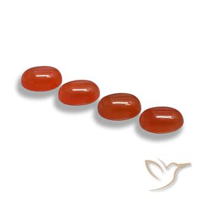 Gemme di Agata Rosso arancione naturale da 2.56 ct, Ovale, Traslucido
