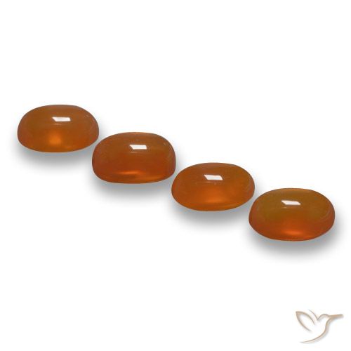 Gemme di Agata Arancione rossastra naturale da 2.45 ct, Ovale, Traslucido