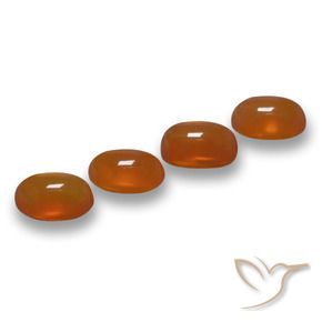 Gemme di Agata Arancione rossastra naturale da 2.45 ct, Ovale, Traslucido