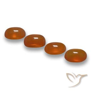 Gemme di Agata Arancione rossastra naturale da 2.45 ct, Ovale, Traslucido