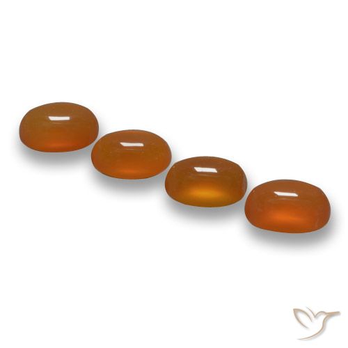 Gemme di Agata Arancione rossastra naturale da 2.46 ct, Ovale, Traslucido