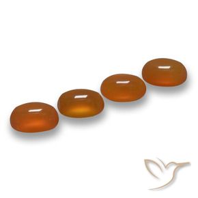 Gemme di Agata Arancione rossastra naturale da 2.46 ct, Ovale, Traslucido