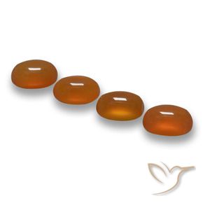Gemme di Agata Arancione rossastra naturale da 2.46 ct, Ovale, Traslucido
