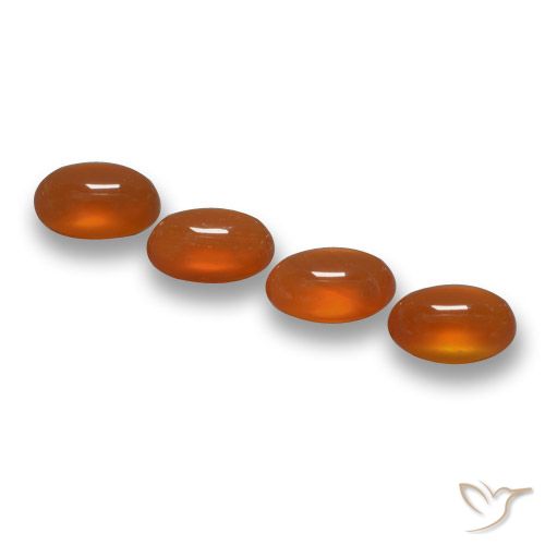Gemme di Agata Arancione scuro naturale da 2.30 ct, Ovale, Traslucido