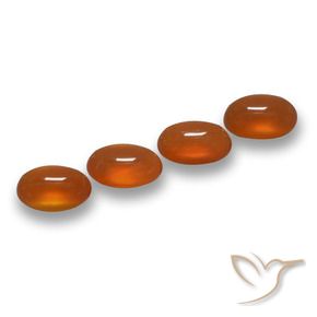 Gemme di Agata Arancione scuro naturale da 2.30 ct, Ovale, Traslucido