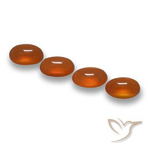 Gemme di Agata Arancione scuro naturale da 2.30 ct, Ovale, Traslucido