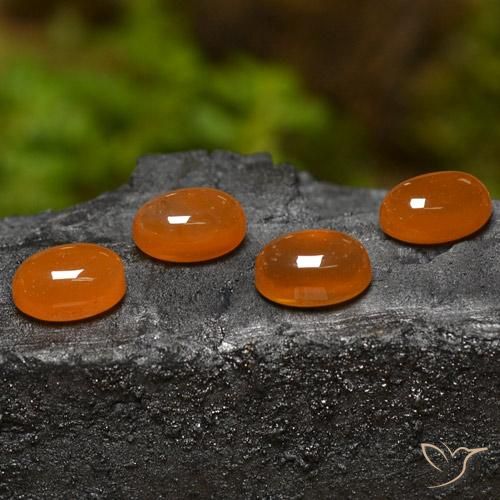 Gemme di Agata Arancio Medio naturale da 2.70 ct, Ovale, Traslucido