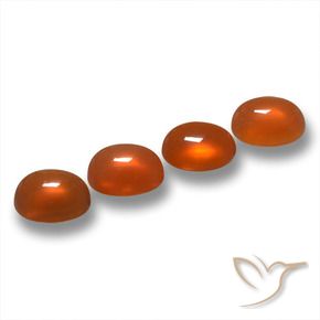 Gemme di Agata Arancio Medio naturale da 1.66 ct, Ovale, Traslucido