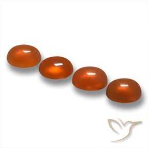 Gemme di Agata Arancio Medio naturale da 1.66 ct, Ovale, Traslucido