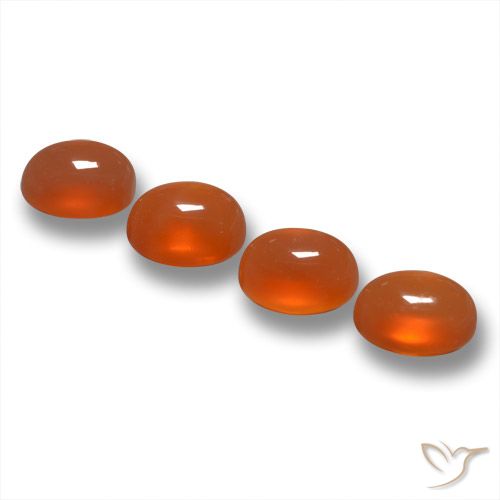 Gemme di Agata Arancione scuro naturale da 1.86 ct, Ovale, Traslucido