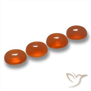 Gemme di Agata Arancione scuro naturale da 1.86 ct, Ovale, Traslucido