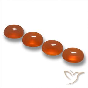 Gemme di Agata Arancione scuro naturale da 1.86 ct, Ovale, Traslucido