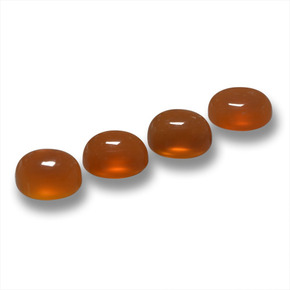 Agata naturale arancione da 2,05 ct, taglio ovale, traslucido