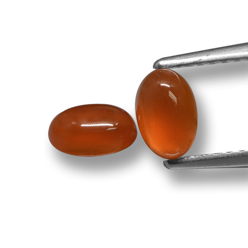 Agata naturale rosso da 1,17 ct, taglio ovale, traslucido