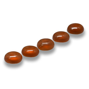 Agata naturale rosso da 2,07 ct, taglio ovale, traslucido