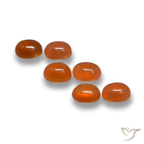 Gemme di Agata Rosso fuoco naturale da 2.43 ct, Ovale, Traslucido